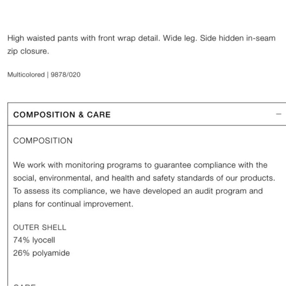 ZARA TIE DYE MULTICOLORED WRAP PANTS - Picture 5 of 6